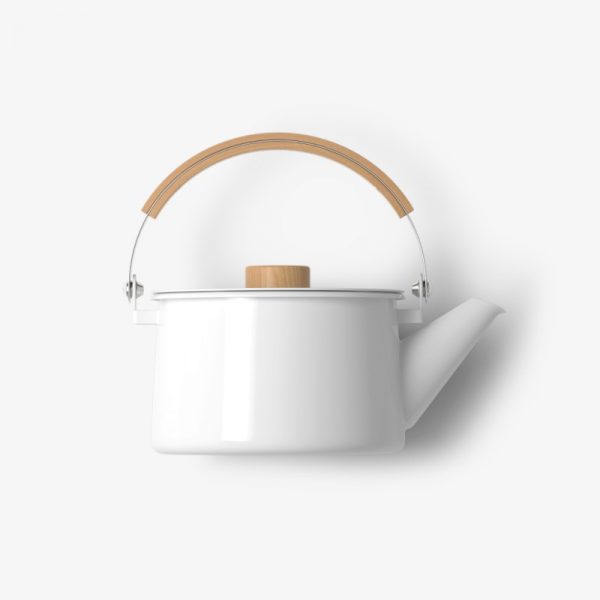 White porcelain teapot