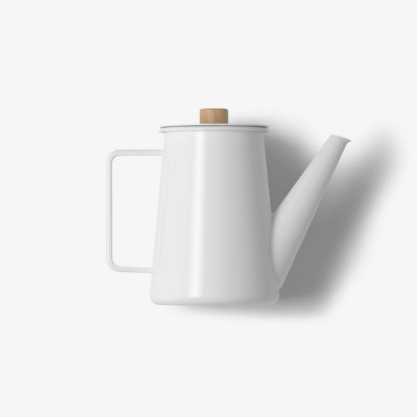 White porcelain teapot